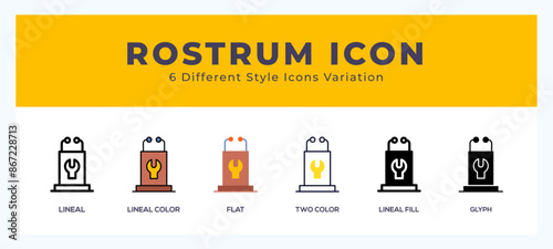 Rostrum symbol icon vector. symbol illustration