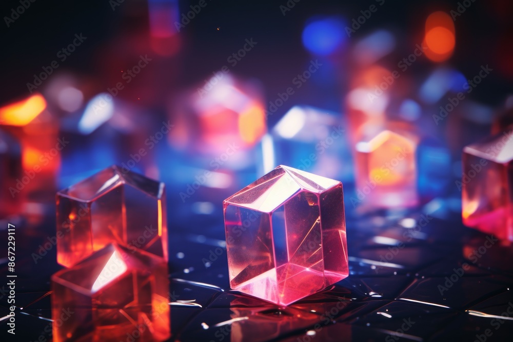Geometric Shapes Material Structure Background - Generative AI Geometric Shapes Material Structure Background - Generative AI