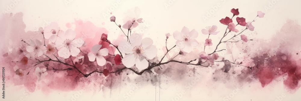 Fototapeta premium Watercolor Material Structure Background - Generative AI