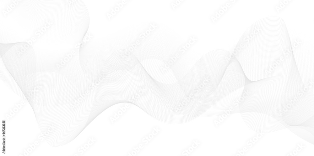 Obraz premium Vector Illustration of the gray pattern of lines abstract background. Wavy vector background. Digital frequency track equalizer. Stylized line art background. Vector illustration. 