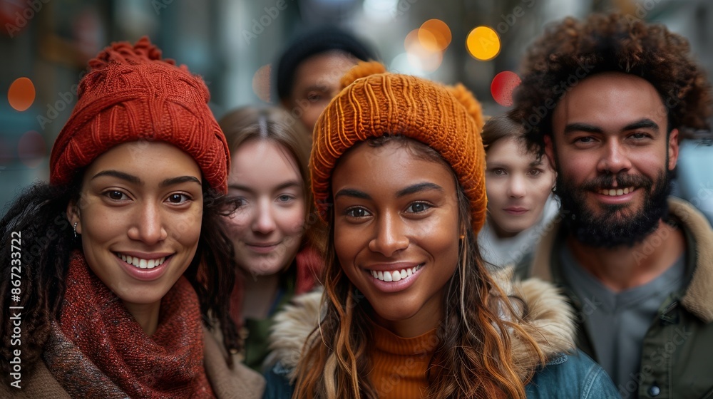 A group of people wearing hats and smiling for a photo A group of people wearing hats and smiling for a photo