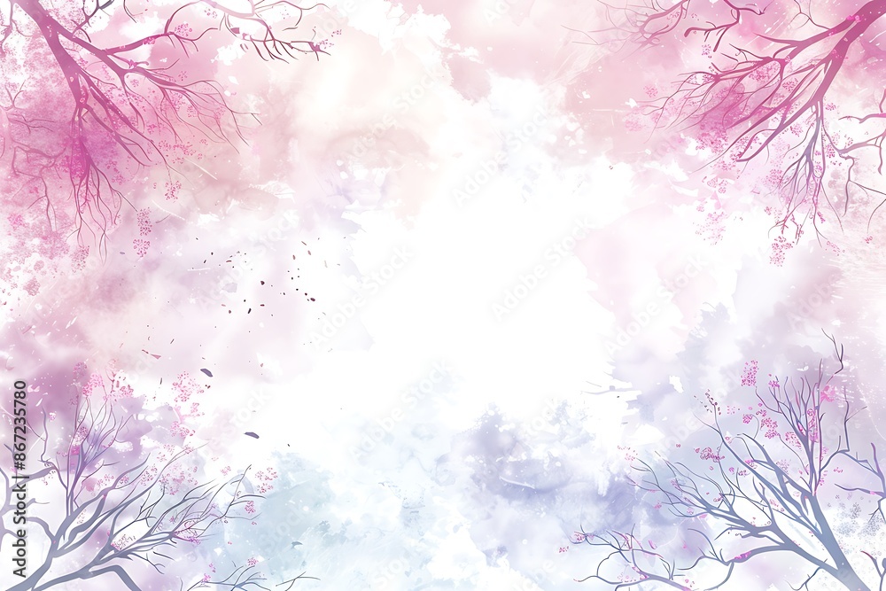 Serene Watercolor Botanical Bliss Serene Watercolor Botanical Bliss