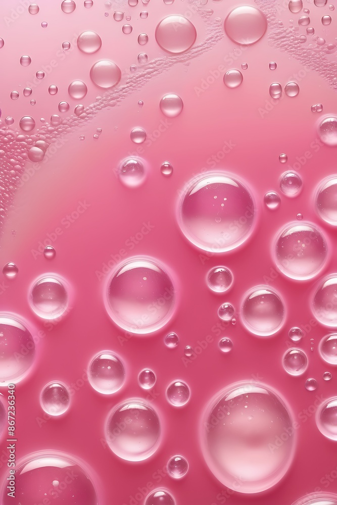 Pink Hyaluronic Acid Gel Texture with Bubbles - Skincare and Beauty Concept Pink Hyaluronic Acid Gel Texture with Bubbles - Skincare and Beauty Concept