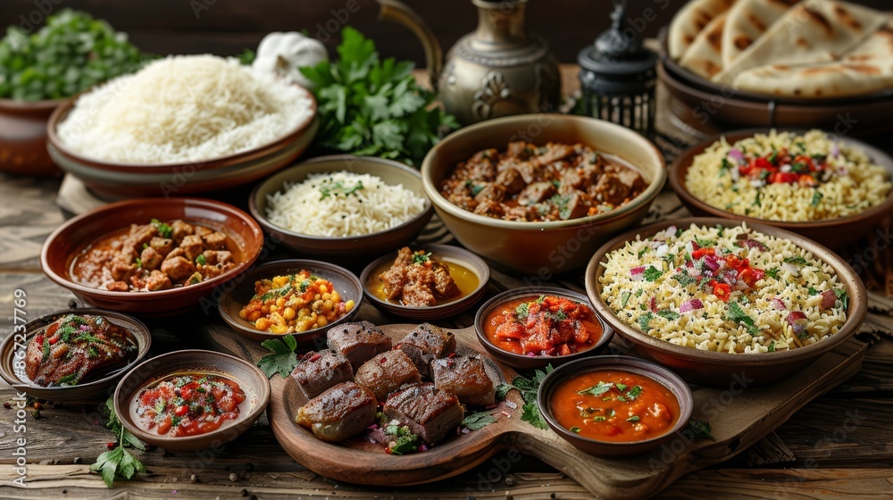 Delicious Middle Eastern Feast - Generative AI Delicious Middle Eastern Feast - Generative AI