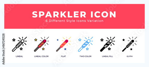 Sparkler icon vector for web. and mobile app