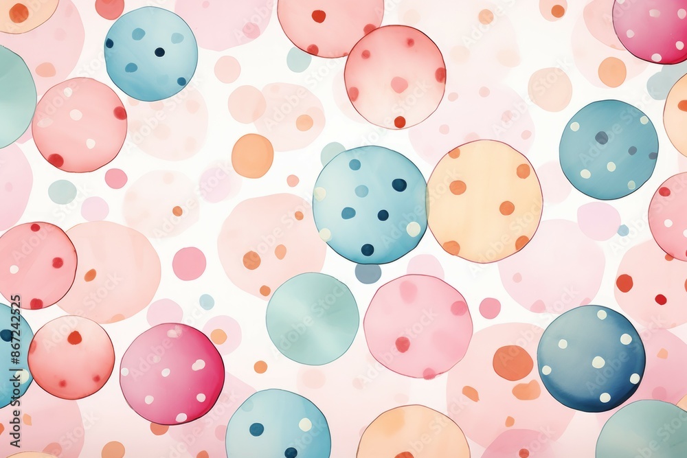 Polka Dots Material Structure Background - Generative AI Polka Dots Material Structure Background - Generative AI