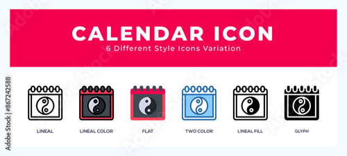 Calendar set of vector icon. For web. and mobile app