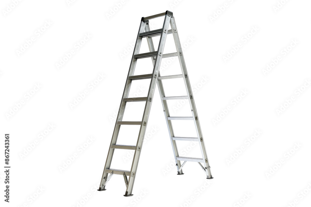 Metal ladder isolated on transparent background Metal ladder isolated on transparent background