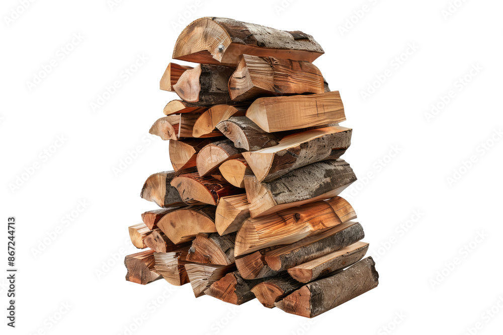 Stack of fire wood isolated on transparent background Stack of fire wood isolated on transparent background