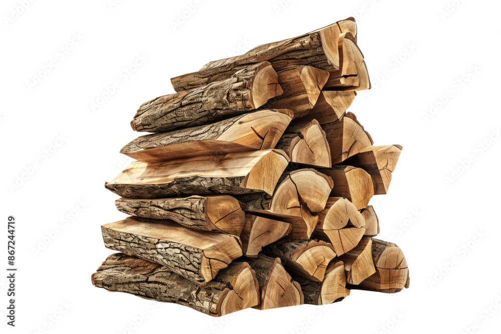 Stack of fire wood isolated on transparent background Stack of fire wood isolated on transparent background