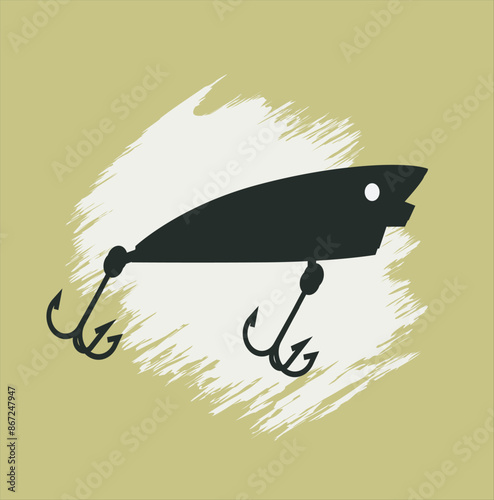 Fish hooks for fishing simple design vector illustration