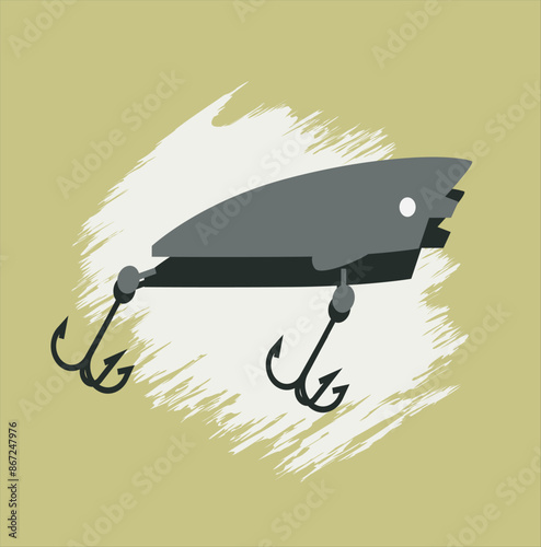 Fish hooks for fishing simple design vector illustration