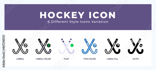 Hockey set of vector icon. For web. and mobile app