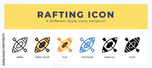 Rafting symbol. vector icon symbol. logo illustration. vector graphics