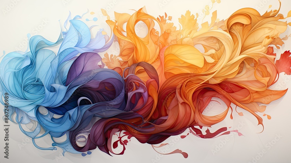 Dreamy watercolor swirls Dreamy watercolor swirls