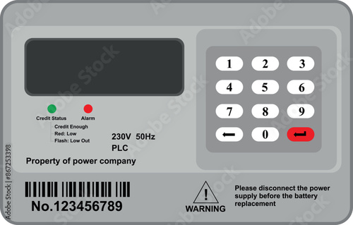 electric meter tokens illustrative vector