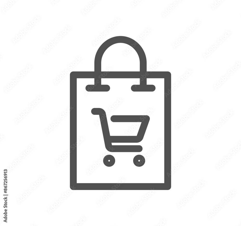 Shopping cart related icon outline and linear vector.
Shopping cart related icon outline and linear vector.