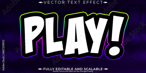 Editable text effect, editable emote icon and trendy customizable font style