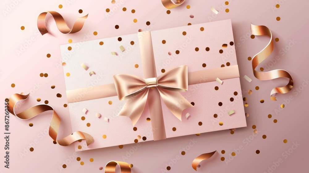 Gift card designs with elegant bow and confetti. Customizable greeting card set. Vector graphic. Gift card designs with elegant bow and confetti. Customizable greeting card set. Vector graphic.