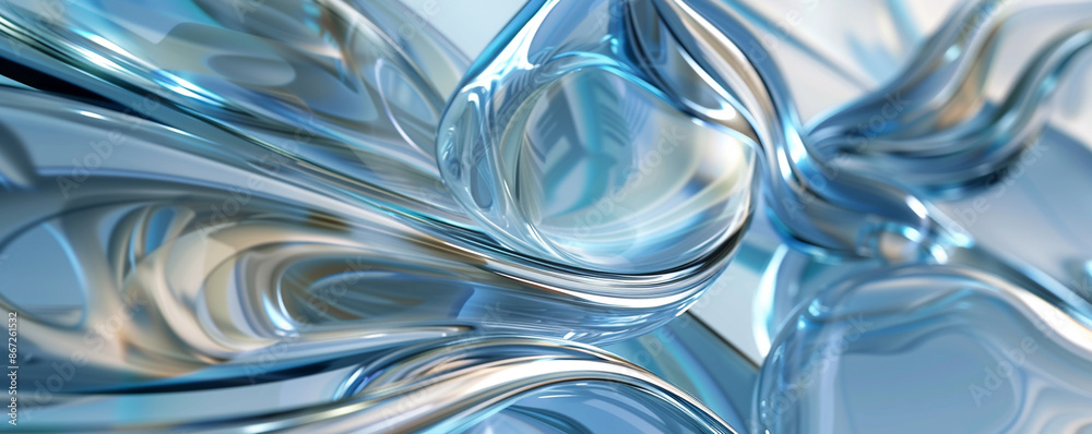 3D-generated abstract glass background image 3D-generated abstract glass background image