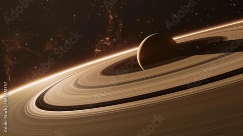 Saturn from the perspective of its rings