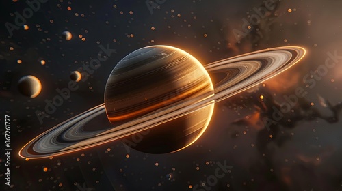 Saturn from the perspective of its rings