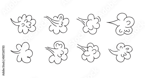 Comic fart cloud. Bad stink balloon. Smoke gas cloud in comic style. Explosion, angry breath.