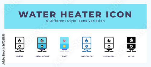 Water heater symbol icon vector. symbol illustration
