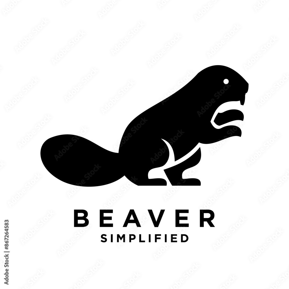 Beaver Logo icon design illustration template Beaver Logo icon design illustration template