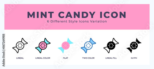 Mint candy symbol. logo. icon vector illustration.