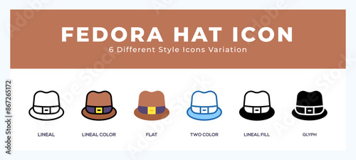 Fedora hat icon vector for web. and mobile app