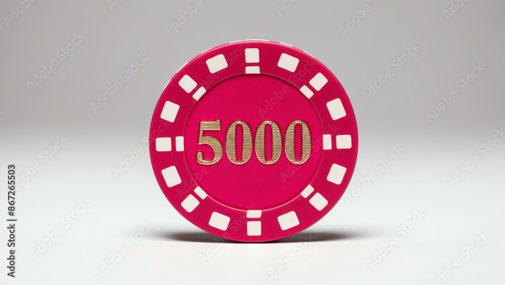 Fototapeta premium create an image of a single pink dollar poker chip background