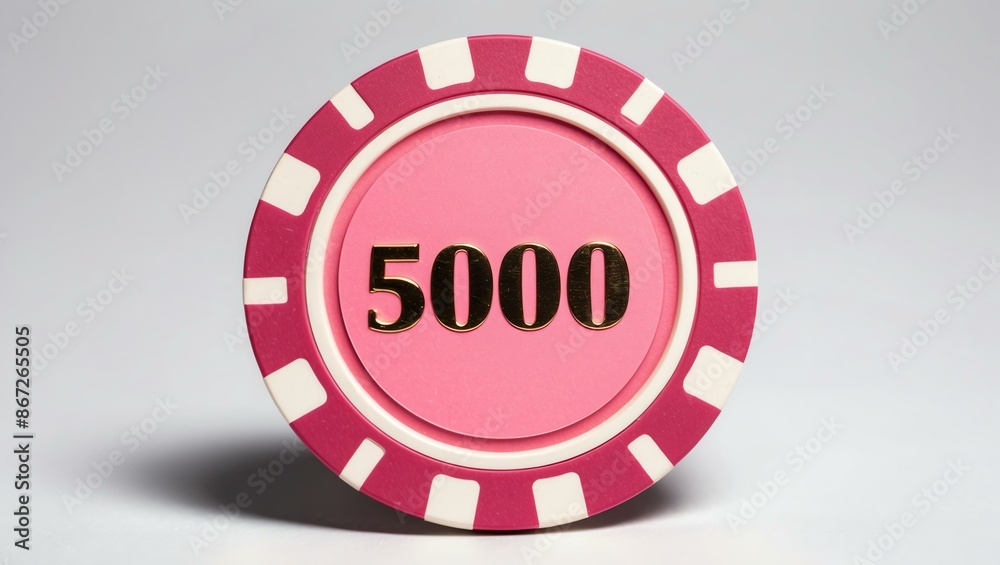 Fototapeta premium create an image of a single pink dollar poker chip background
