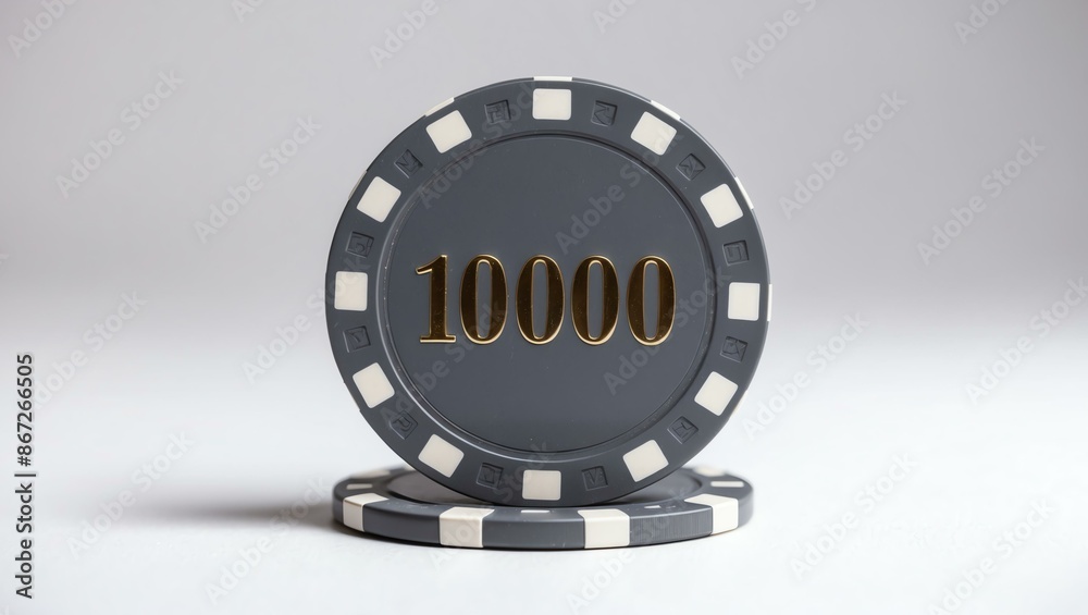 Fototapeta premium create an image of a single grey dollar poker chi background