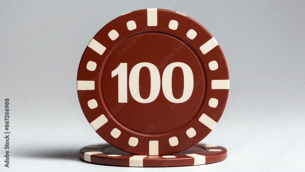 Fototapeta premium create an image of a single brown dollar poker chip background