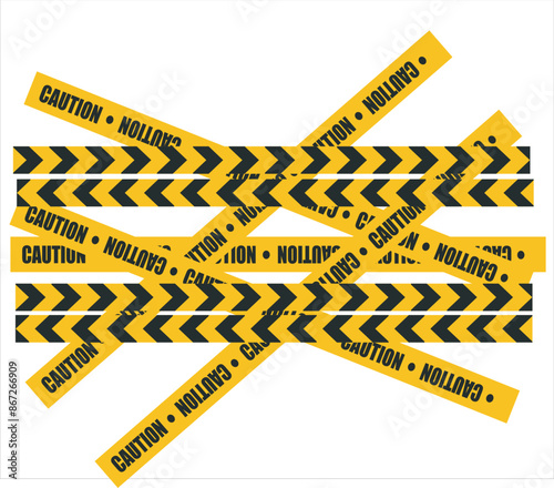 Yellow police line design vector illustration