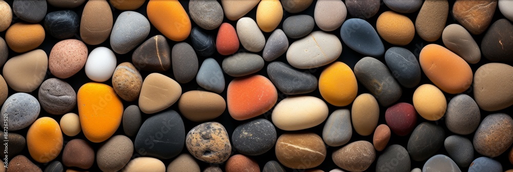 Pebbles Material Structure Background - Generative AI Pebbles Material Structure Background - Generative AI