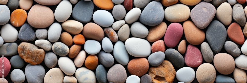Pebbles Material Structure Background - Generative AI Pebbles Material Structure Background - Generative AI