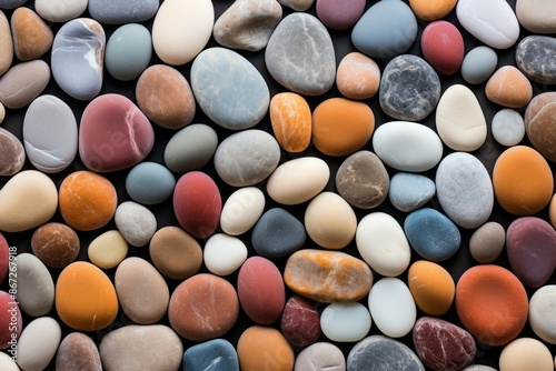 Pebbles Material Structure Background - Generative AI photo