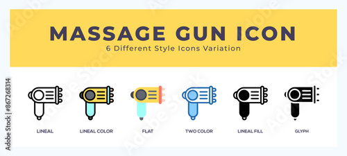 Massager gun icon for web. mobile apps and ui.