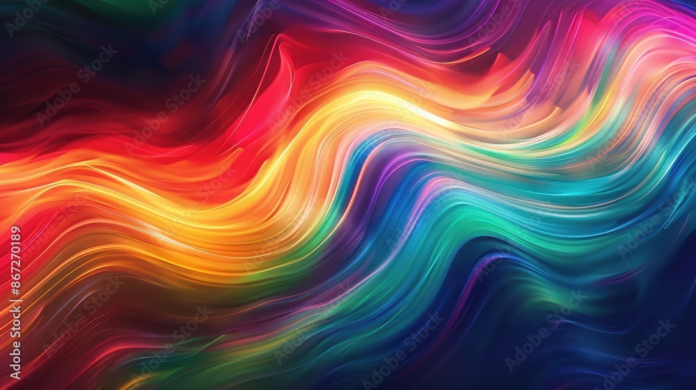 Colorful abstract lines converging and diverging in a fluid motion. Colorful abstract lines converging and diverging in a fluid motion.