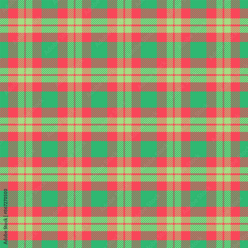 Christmas gingham seamless pattern.Checkered tartan plaid with twill weave repeat pattern in green and red. Geometric graphic vector illustration background design for fabric and print. Christmas gingham seamless pattern.Checkered tartan plaid with twill weave repeat pattern in green and red. Geometric graphic vector illustration background design for fabric and print.