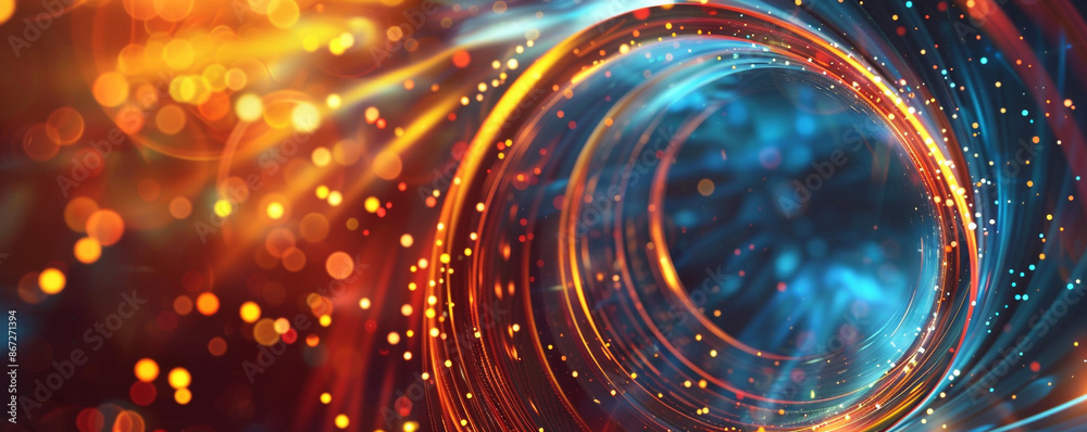 Abstract background with a rotating circle and room for your text Abstract background with a rotating circle and room for your text