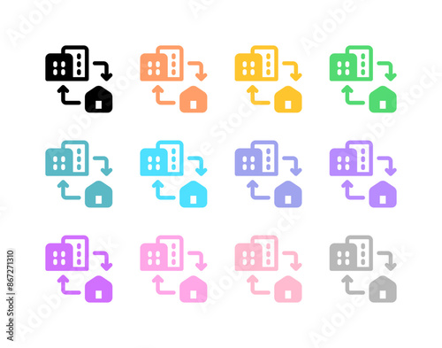 Editable office, home, commuting, remote vector icon. Remote work, job, profession, freelance. Part of a big icon set family. Perfect for web and app interfaces, presentations, infographics, etc