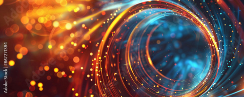 Abstract background with a rotating circle and room for your text