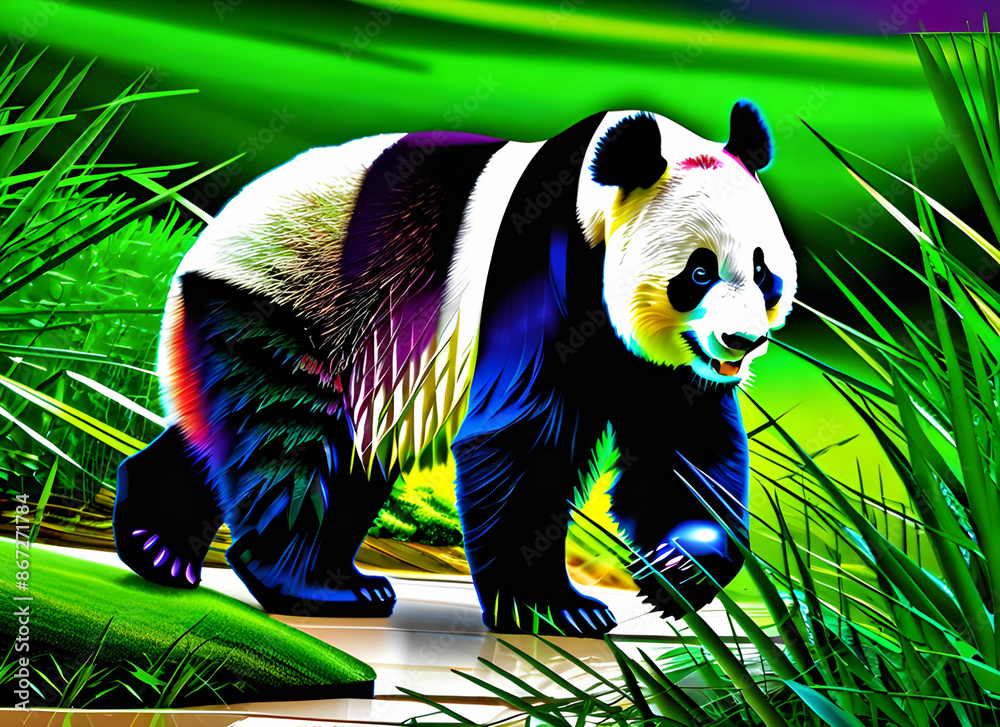 Naklejka premium Panda generative ai