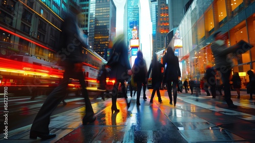 Wallpaper Mural Time lapse photo of City Life in Motion. Torontodigital.ca