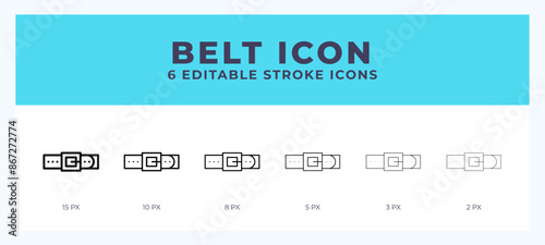 Belt line icon. Thin line. Bold line. Vector illustration.