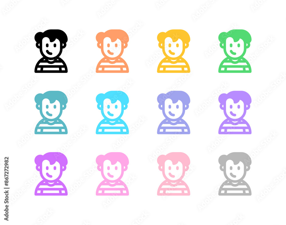 Editable college student avatar vector icon. User, profile, identity, persona. Part of a big icon set family. Perfect for web and app interfaces, presentations, infographics, etc Editable college student avatar vector icon. User, profile, identity, persona. Part of a big icon set family. Perfect for web and app interfaces, presentations, infographics, etc