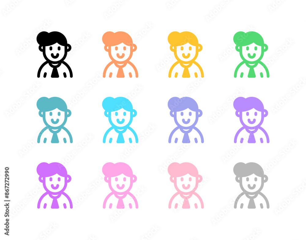 Editable housewife with bun hairstyle avatar vector icon. User, profile, identity, persona. Part of a big icon set family. Perfect for web and app interfaces, presentations, infographics, etc Editable housewife with bun hairstyle avatar vector icon. User, profile, identity, persona. Part of a big icon set family. Perfect for web and app interfaces, presentations, infographics, etc